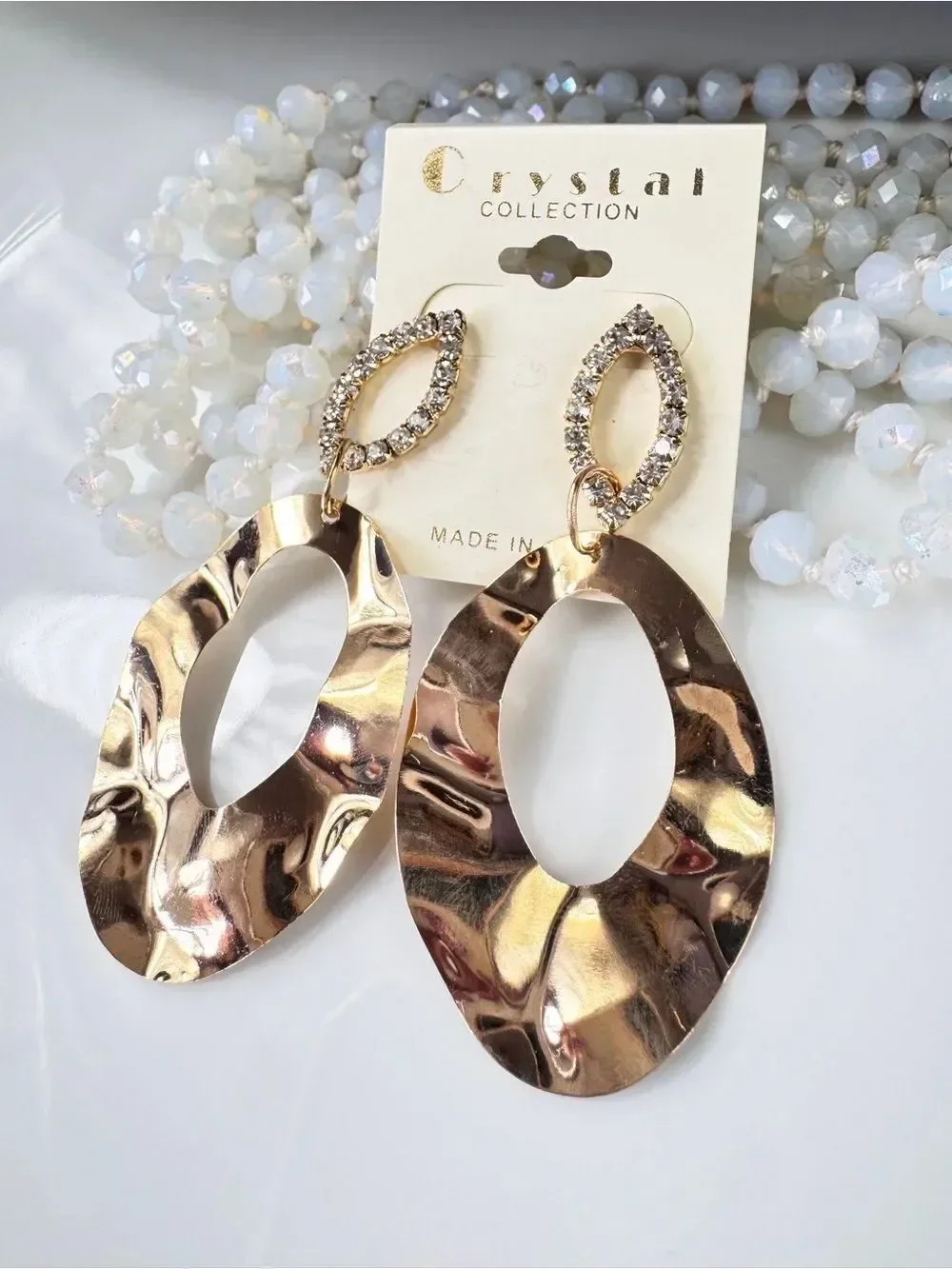 Gold Sculpted Drop Earrings